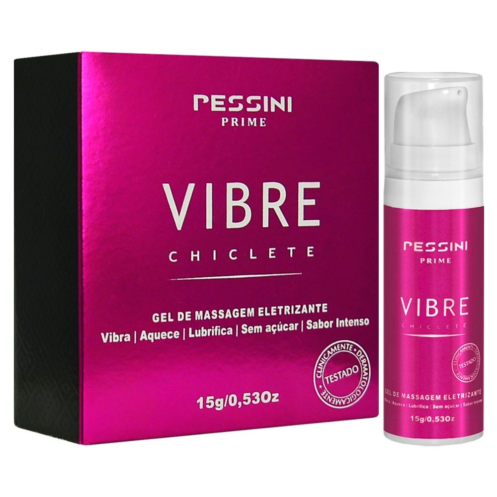 Vibre Gel de Massagem Eletrizante Sabor Chiclete - Pessini para Sex...