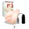 Masturbador Cyberskin Vagina e Ânus Com Vibro VP Bege - BAILE